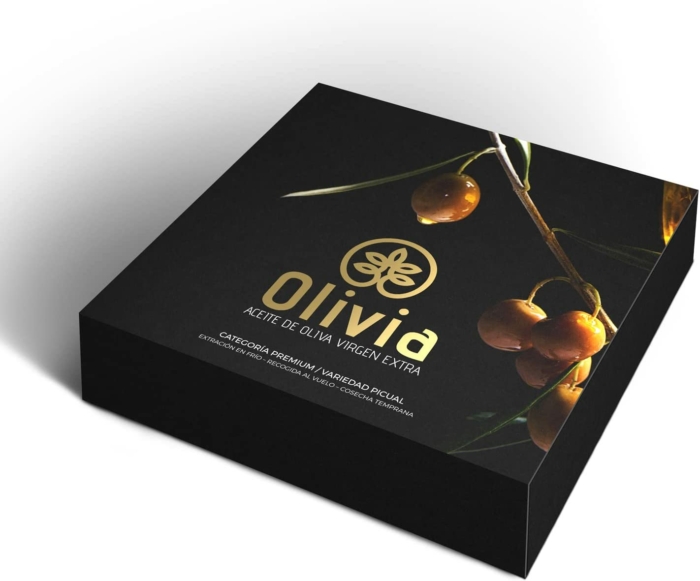 Estuche regalo de Aceite Oliva Virgen Extra de España Olivia - 2 botellas 500ml